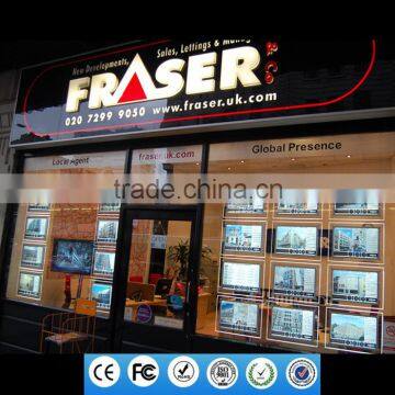 Real Estate Window Display Led Edge Lit Base Picture Frame