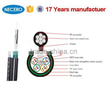 GYTC8Y53 Fig.8 aerial/underground 144 core single mode fiber optic cable for Afghanistan importers