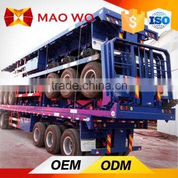 China Heavy Duty Straight Girder Type 40ft Flatbed Semi Trailer For Sale