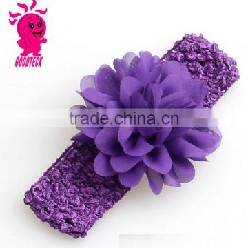 Wholesale hot sale purple baby or gir's headband with purple flower