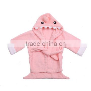 Cute Baby Bath Robe Pink Shark Bath Robe Kids Bath Robe