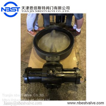 DN500 JIS5K Hydraulic Control Wafer Butterfly Valve With Thread Connection