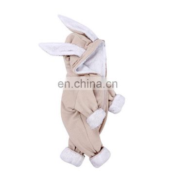Autumn and Winter rabbit ears baby romper baby jumpsuit