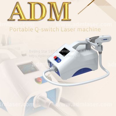 Portable Q Switched Nd Yag Laser Machine Remove The Pigmentation Caused By Color Pigment Mixture Professional