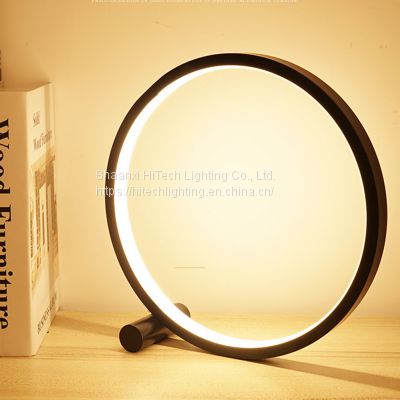 LED Bedside Table Lamp For Bedroom Living Room Circular Acrylic Home Decoration Desk Lamp For Reading Dimmable LED Night Light