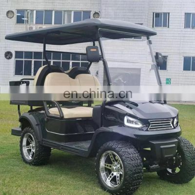 electric 2+2 golf cart with folding luxury seat
