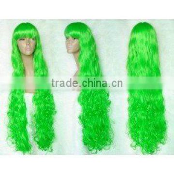 2010 fashion synthetic cosplay green wig