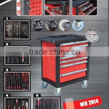 Tool trolley with the toolparts,7 drawers tools box 17 tool sets
