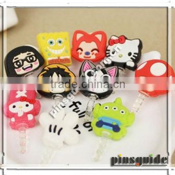 Custom Made Small Soft PVC Charm Dust Plug For Android Mobile Phone