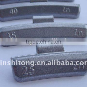 zinc clip-on balance weight