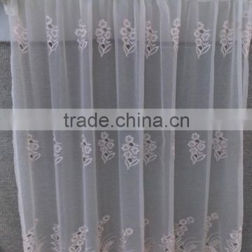 2015 new polyester embroidered ready made curtain