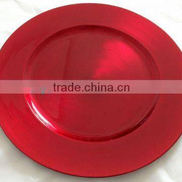 Christmas red charger plate