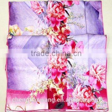 china online shopping 2014 latest fashion 100% crepe satin plain silk scarf for women