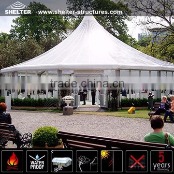 High peak polygonal gazebo tents for weddings