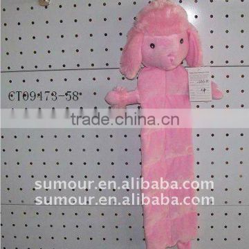 Plush Bite Toy Long Body pink Puppy for your lovely Pets