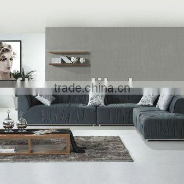 Modern wooden fabric sofa set
