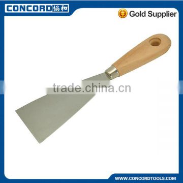 Scraper with wooden handle, carbon steel fully polished blade china tool