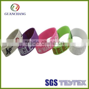 2016 hot-sale promotional custom silicone wristband with printed logo