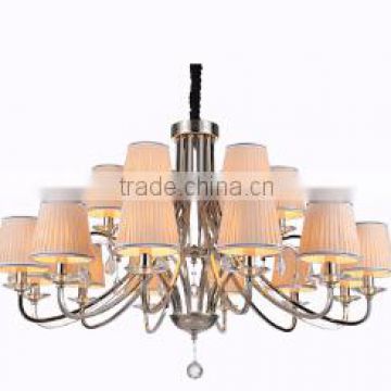 Good Quality K9 Crystal Chandelier Living Room Chandelier,Dining Room Chandelier light with 18 lights with lamp shade