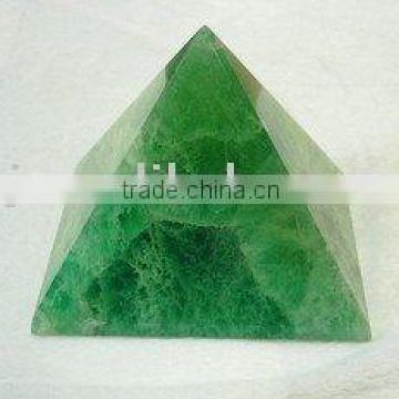 Natural Rock Exquisite Green Fluorite Pyramid