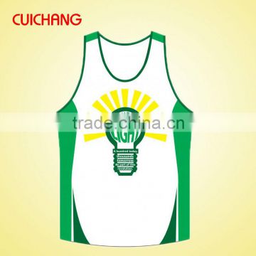 Sublimation printed wholesale running singlet