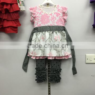 2016 Girls Spring Outfits Colorful Lovely Baby Clothing High Quality Boutique Girls Outfit