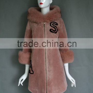 Brand new Shearing Lamb Trend Luxury Lamb Shearing Skin Leather Coat Ladies Long Fur clothes