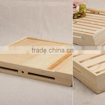 Cheap heated recycled wooden bread storage food tray