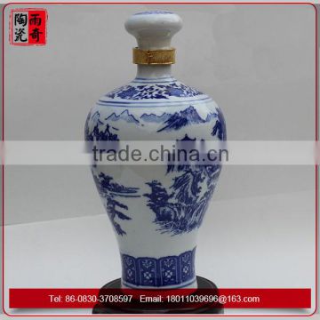 Jingdezhen Chinese Blue and White Ceramic Wine Bottle 1500ml