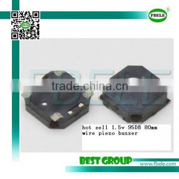 hot sell 1.5v 95DB 80mm wire piezo buzzer SMT8025