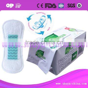 Shuya OEM active oxygen panty liners factory/manufacturer