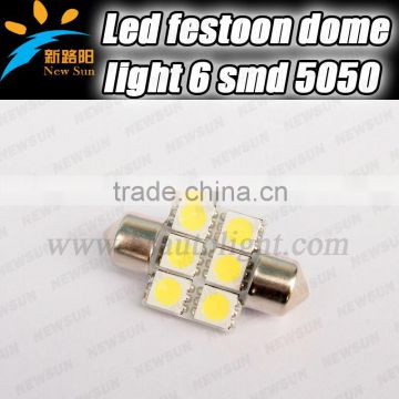 100% factory led festoon dome light 12V C5W 8.5 31mm 6SMD 5050 universal car interior lights