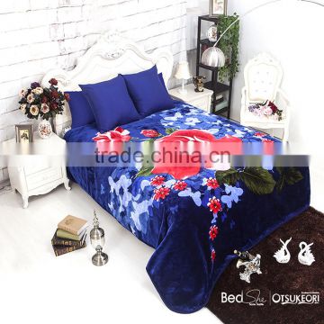 Hot Sale Fashion Polyester 2 ply Korean Mink Blanket Factory
