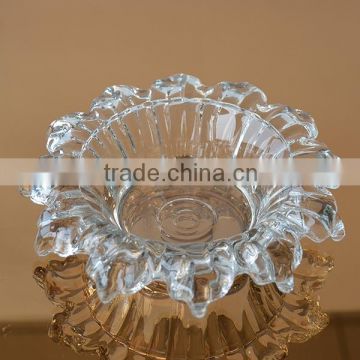 Flower shaped glass ashtray made in China