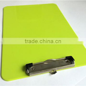 A4 green plastic paper holder clipboard