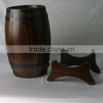 Wholesale dark brown custom wooden barrel
