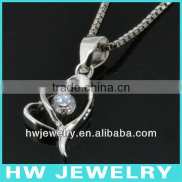 white gold plated 925 sterling silver pendant