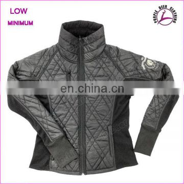 Women wear black quilted apparel embroidered women jacket