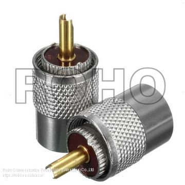 Metal UHF Pl-259 Male Solder RF Connector Plug for Rg8 Coaxial Cable Connector