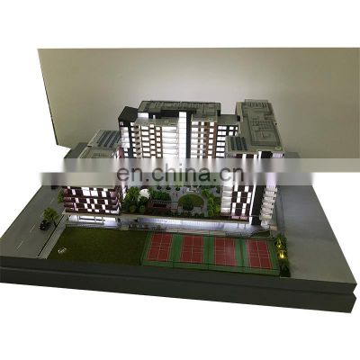 Architecture model house in other construction , physical model maquette with light