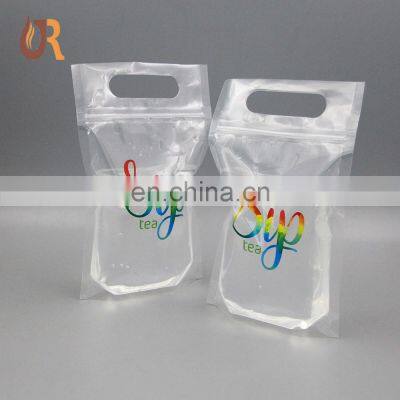 Stand Up Zipper Pouch Transparent Packaging Bag Zip Lock drink juice Plastic Mylar Bag