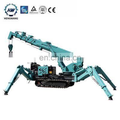 Mini Spider Crane Crawler Crane With Hydraulic Telescopic Outrigger Small Cranes for Narrow Space