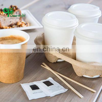 High Quality Eco Friendly Disposable Bamboo Coffee and Tea Stir Nature Biodegradable Bamboo Instant Coffee Stirrer Stick