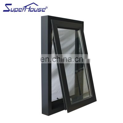 popular double glazed awning window chain winder with steel mosquito net