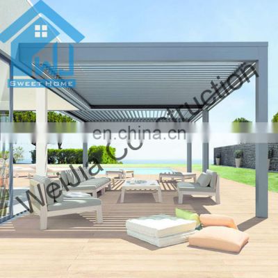 Bioclimatic waterproof louvered folding pergola patio roof/patio roofing aluminum