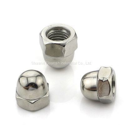Acorn Hexagon Nut Stainless Steel / Carbon Steel Made For Construction Industry
