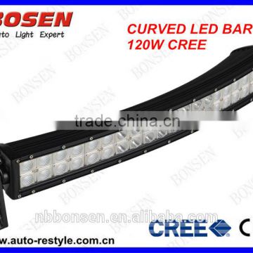 offroad dual row Curved 120W cree LED work light bar road off