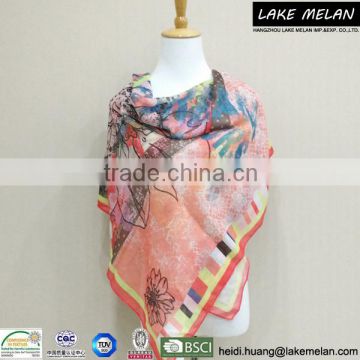100% Polyester Printed Woven Neckerchief (Scarf) For SS 16