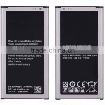 Good quality high capacity dual IC Li-ion mobile phone battery for Galaxy S5 I9600 2800mah