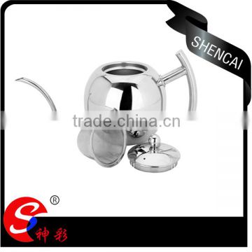 Good quality stainless steel tea pot with handle